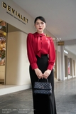 (2 màu) Chân váy cạp cao suông A nhẹ