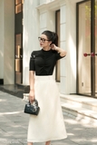 Áo cotton ôm dáng cổ tàu