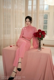 (2 màu) Quần baggy công sở cạp cao Valentine
