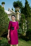 (3 màu) Đầm tiệc suông Taffeta tay lỡ
