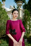 (3 màu) Đầm tiệc suông Taffeta tay lỡ