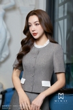Áo vest kiểu công sở cổ bèo