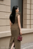 Áo vest ôm dáng cổ 2 ve biến kiểu