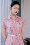 (3 màu) Đầm suông tay chờm dáng cổ Đức