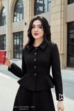 Chân váy xòe rủ cạp cao công sở