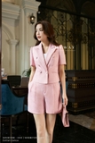 Quần short cạp cao xếp ly túi