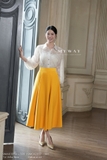 Áo sơ mi suông cổ Đức tay dài