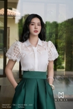 Áo sơ mi tay bồng đính cánh bướm