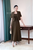 (3 màu) Chân váy xoè rủ midi có túi