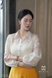 Áo sơ mi suông cổ Đức tay dài