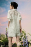Quần short ren hoa cạp cao