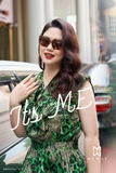 Đầm lụa xòe dập ly tay cách điệu Lanka BIG SIZE