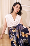 Chân váy Lụa dáng xòe công sở