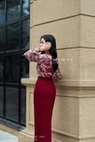 (4 màu) Áo sơ mi Lụa họa tiết hoa tay bồng