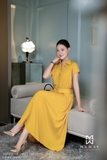 Áo sơ mi crop cổ Đức lining cupro