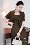 (3 màu) Chân váy xoè rủ midi có túi