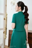 Chân váy xòe đính cúc vạt trước