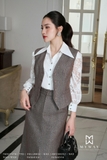 Áo gile dáng ngắn ôm thân