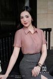 Chân váy ôm xẻ khuy bọc