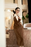Áo gile ôm dáng cổ tim