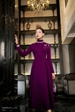 Đầm xòe umi cổ lọ đính đá