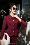 Áo vest công sở cổ đức kèm đai