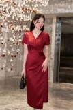 Đầm ôm dài qua bắp dáng cổ tim