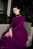 Đầm xòe umi cổ lọ đính đá