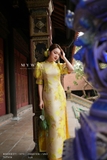 Áo dài Gấm Thiên Hương tay bồng