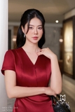 Đầm ôm dài qua bắp dáng cổ tim