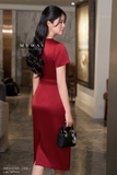 Đầm ôm dài qua bắp dáng cổ tim