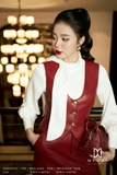 (3 màu) Áo gile cổ U cách điệu