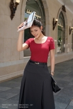(3 màu) Áo cotton cổ thuyền tay ngắn dáng suông ôm