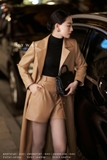 Quần short cạp cao Simili Leather