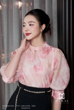 (3 màu) Áo kiểu hoa Tơ tay lỡ