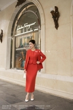 Chân váy ôm midi công sở cạp cao