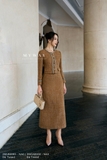 Chân váy A Dạ Tweed xẻ sau