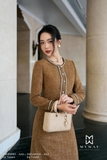 Chân váy A Dạ Tweed xẻ sau
