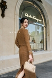 Chân váy A Dạ Tweed xẻ sau