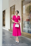 Chân váy xòe rủ Gabadine cạp cao
