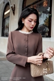 Áo vest công sở cổ bèo dài tay