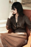 Đầm sơ mi Simili Leather có đai