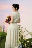 Áo kiểu viền ren không tay