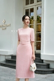 Chân váy xòe midi họa tiết Ren hoa