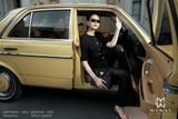 Quần dài ống loe Simili Leather