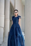 (4 màu) Đầm maxi Voan tay bèo