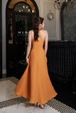 Đầm xòe dáng cổ yếm hoa 3D