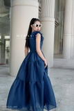 (4 màu) Đầm maxi Voan tay bèo