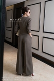Áo vest dáng cơ bản phối cổ tim
