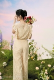 Quần ren ống suông vừa cạp cao